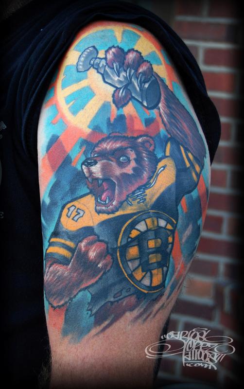 boston bruins bear! by Carlos Lopez TattooNOW